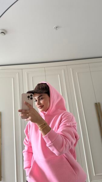 Oversize Sweat Pembe