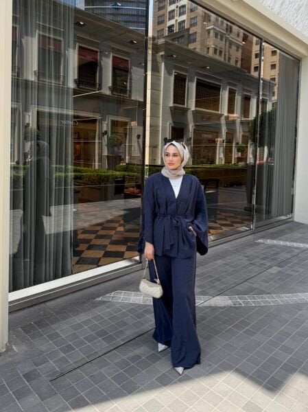 Taşlı Vual Takım Lacivert