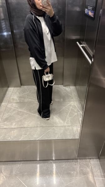 Biyeli Eşofman Takımı Siyah