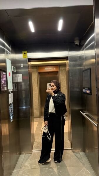 Biyeli Eşofman Takımı Siyah