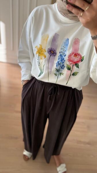 Çiçekli Sweat