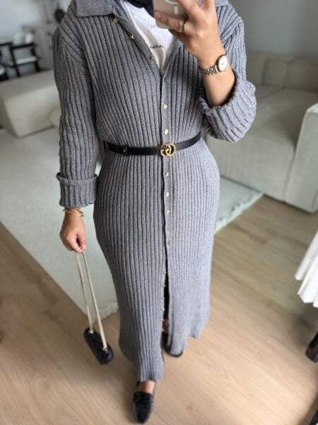 Pinterest Hırka Gri