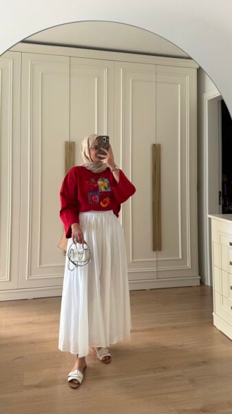 İçi Astarlı Pamuk Etek