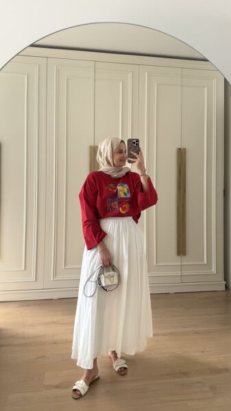 İçi Astarlı Pamuk Etek