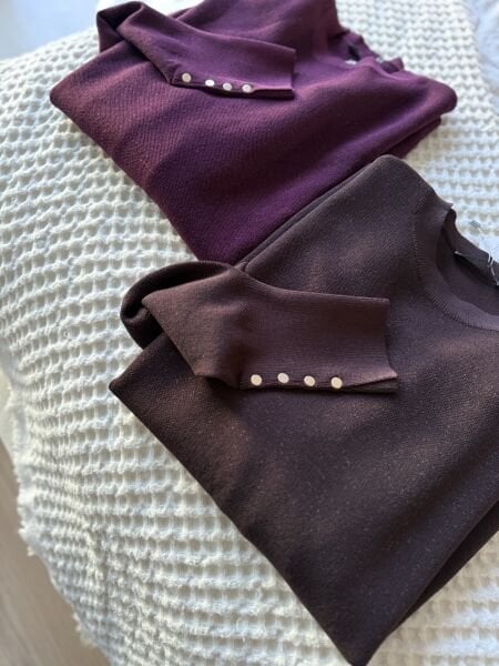 Işıltılı Droplu Tunik Bordo