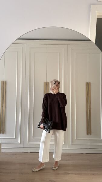 Işıltılı Droplu Tunik Lacivert