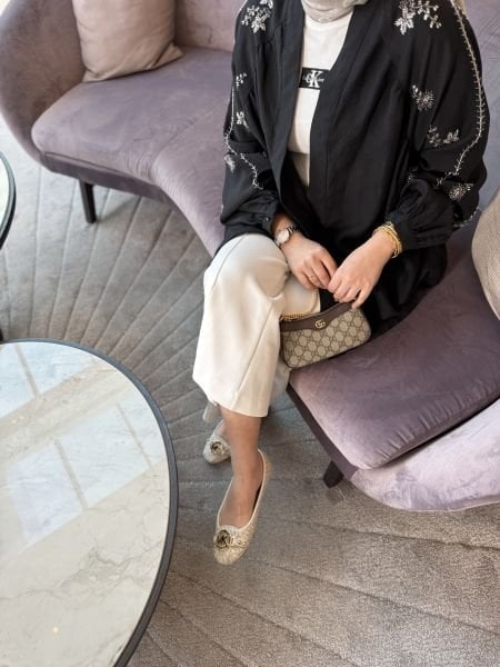 İşlemeli Kimono Siyah ÖN SİPARİŞ