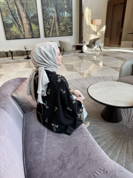 İşlemeli Kimono Siyah