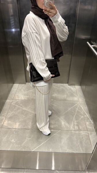 Pullu Modal Takım Ekru