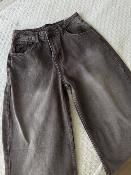 Taşlanmış Kahverengi Jean