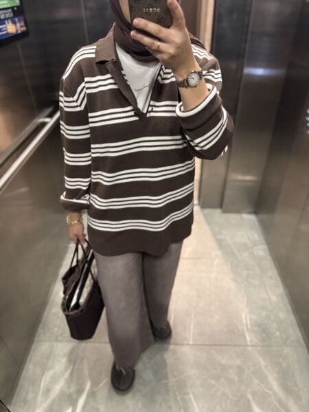 Taşlanmış Kahverengi Jean