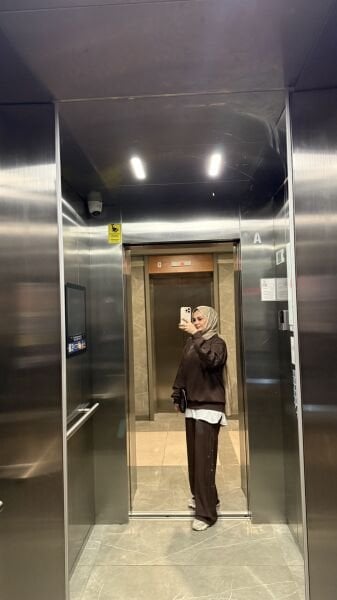 Pullu Modal Takım Kahverengi