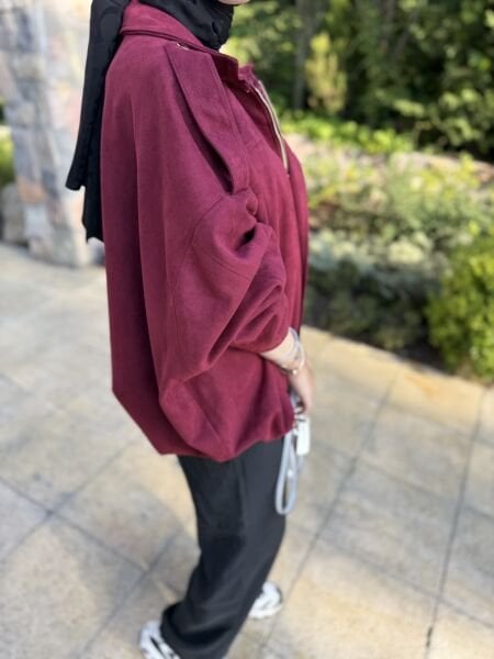 Bomber Ceket Bordo