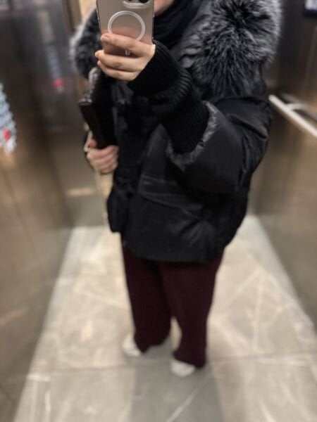 Kürklü Mont İthal Siyah