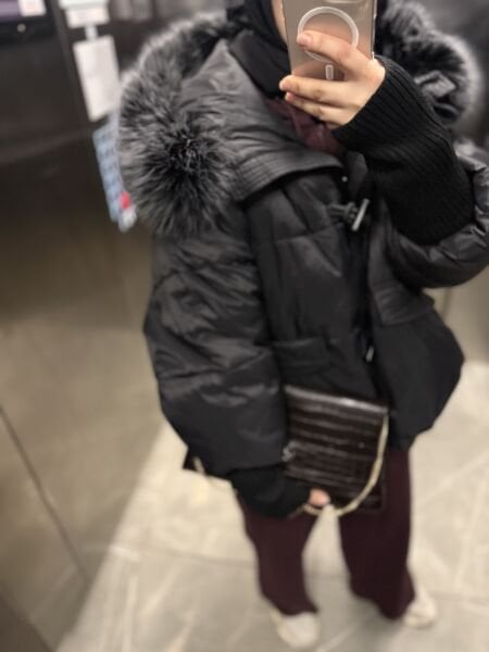 Kürklü Mont İthal Siyah