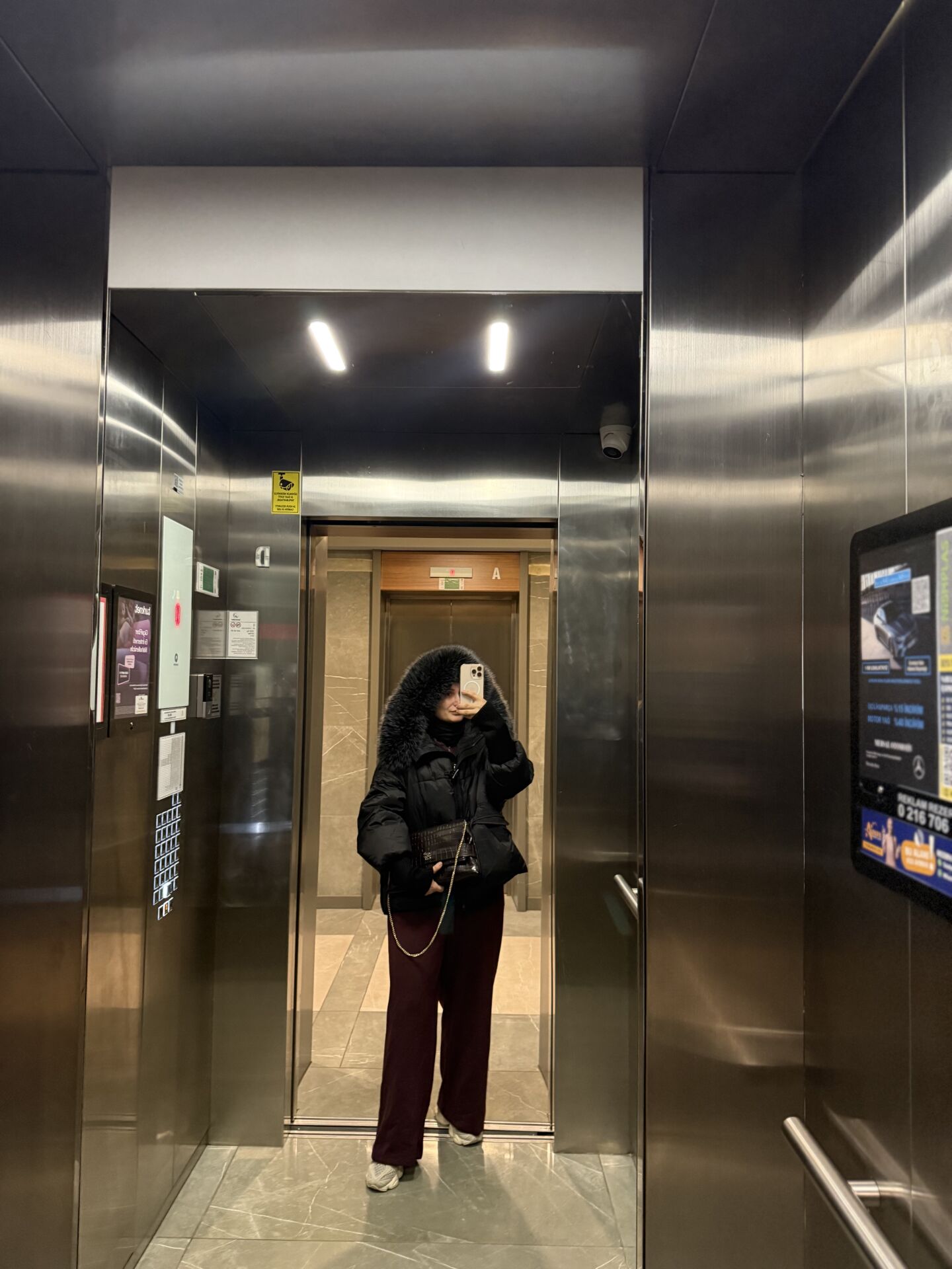 Kürklü Mont İthal Siyah