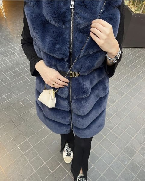 Kürk Yelek Lacivert