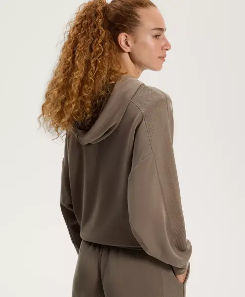 Yanları Fitilli Modal Takım Kahverengi