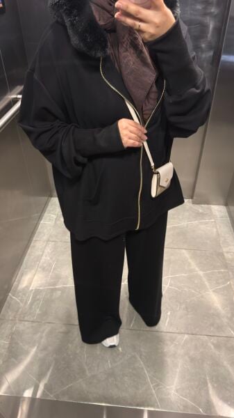 Premium Kürklü Takım Siyah