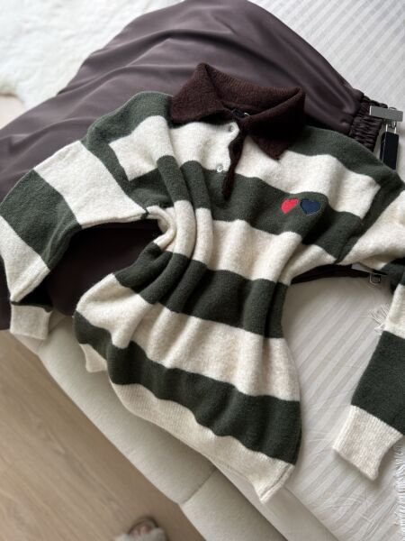 Polo Yaka Kazak Haki