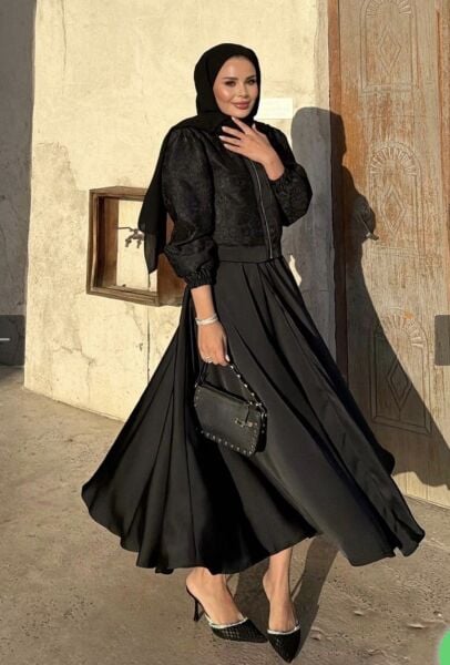 Ceketli Dantel Takım