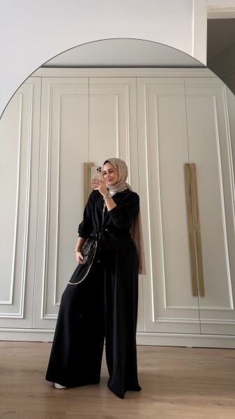 Bol Oysh Eşofman Takımı Siyah