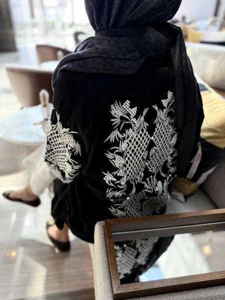 İşlemeli Kimono Siyah