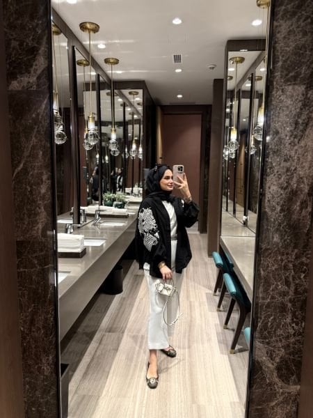 İşlemeli Kimono Siyah