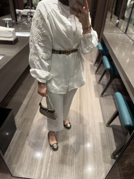 İşlemeli Kimono Naturel