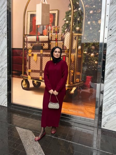 Etekli Triko Takım Bordo