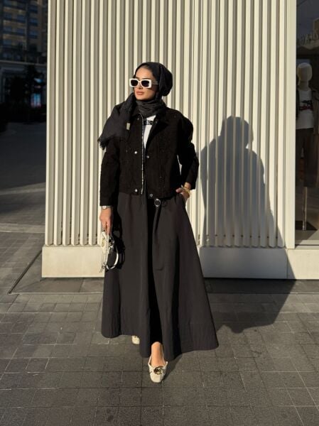 Astarlı Poplin Etek