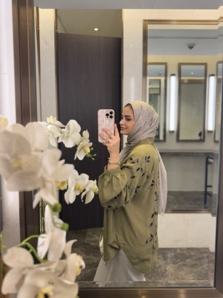 Yaprak İşlemeli Kimono Yağ Yeşili