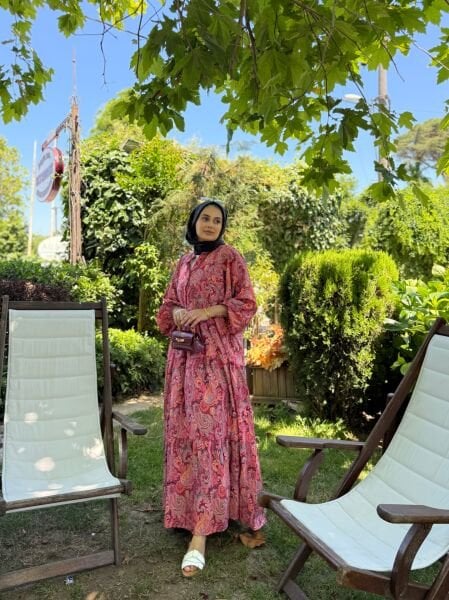 Şal Desen Elbise ÖN SİPARİŞ