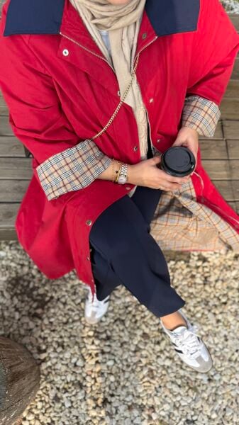 Diva Trençkot Kırmızı