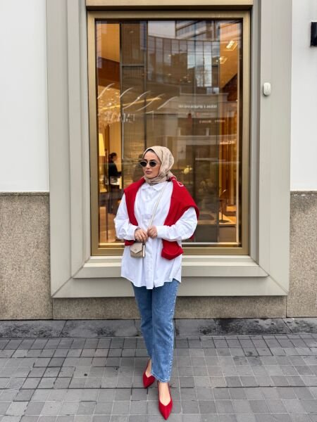 Kenarı Taşlı Jean