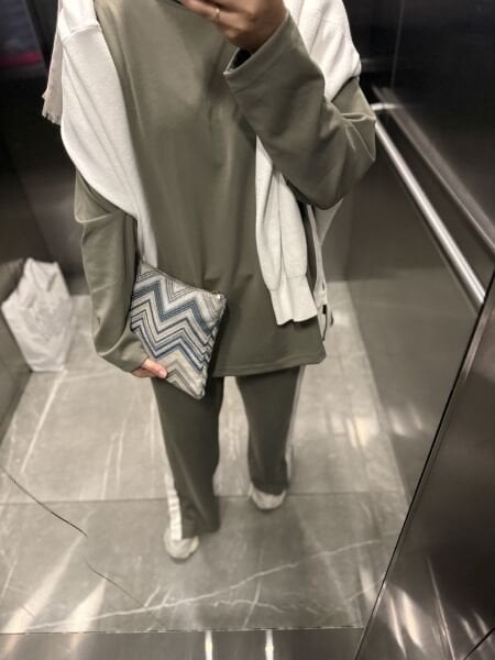 Nervürlü Eşofman Takımı Haki