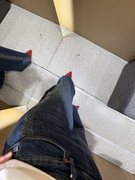 Kenarı Swarovski Taşlı Jean