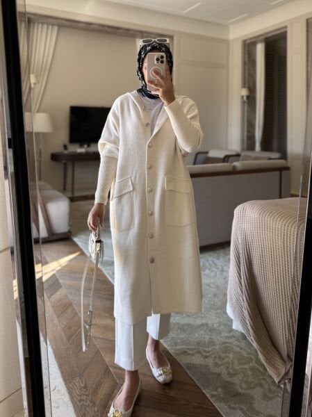 Angora Hırka Ekru Ön SİPARİŞ