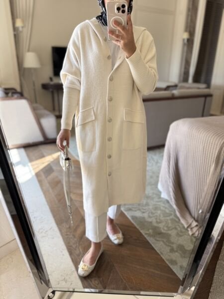 Angora Hırka Ekru Ön SİPARİŞ