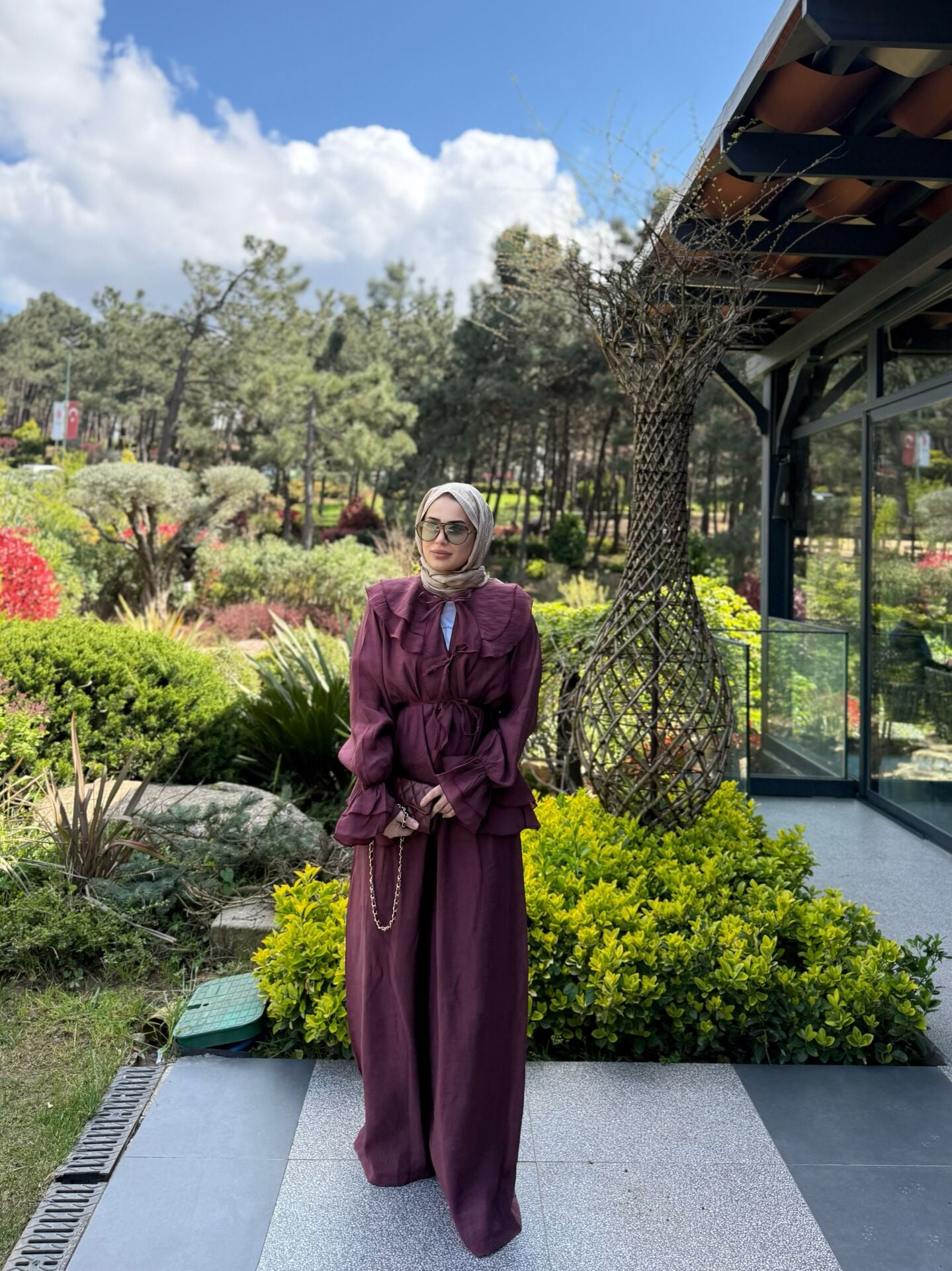 Tensel Kumaş Bordo