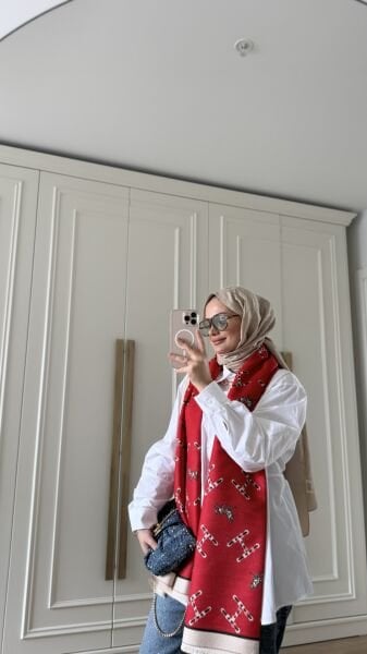 Pamuklu Oversize Gömlek Beyaz