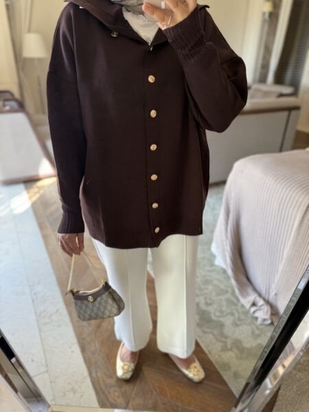 Mango Hırka Kahverengi