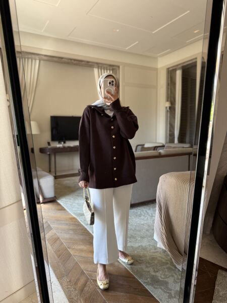 Mango Hırka Kahverengi