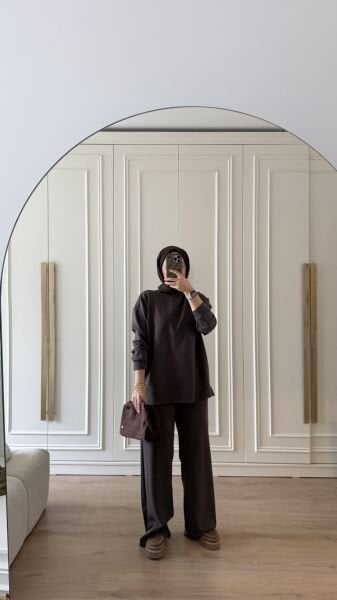 Basic Oysh Takım Kahverengi