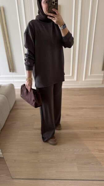 Basic Oysh Takım Kahverengi