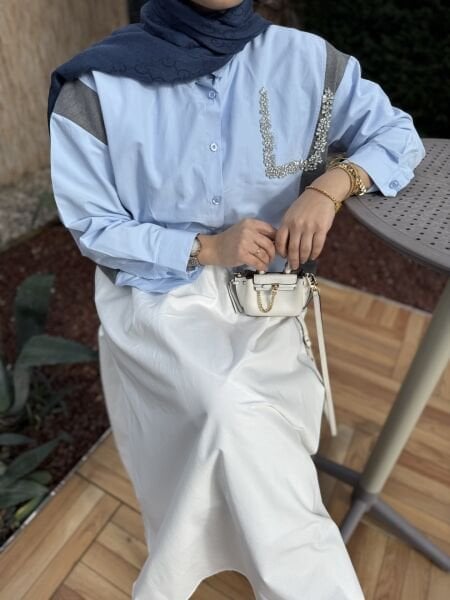 Taşlı Twst Gömlek