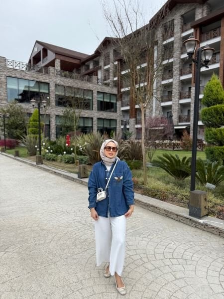 Arılı Denim Gömlek